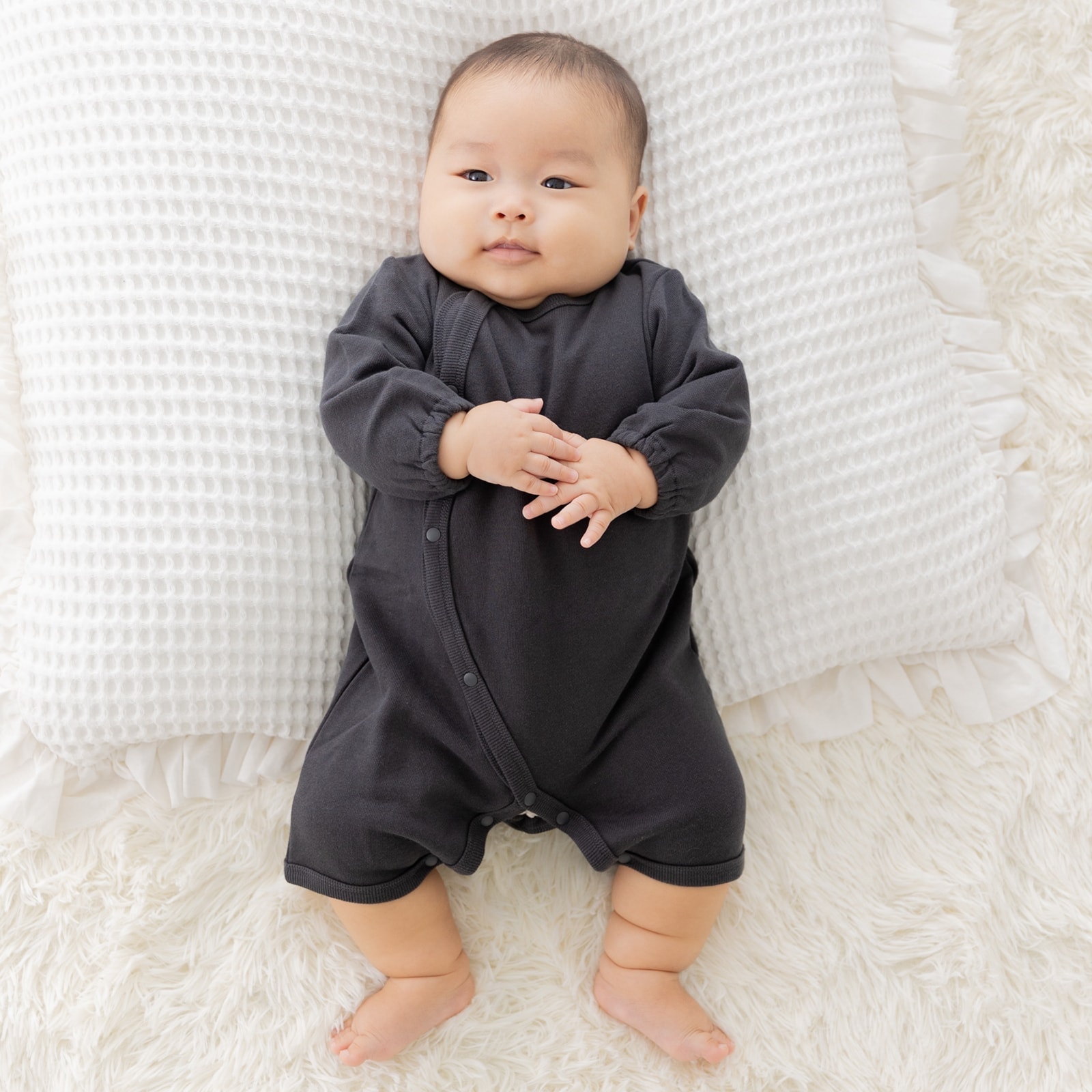 chil2 【爆買】 ネコポス送料無料 長袖 ロンパース カバーオール