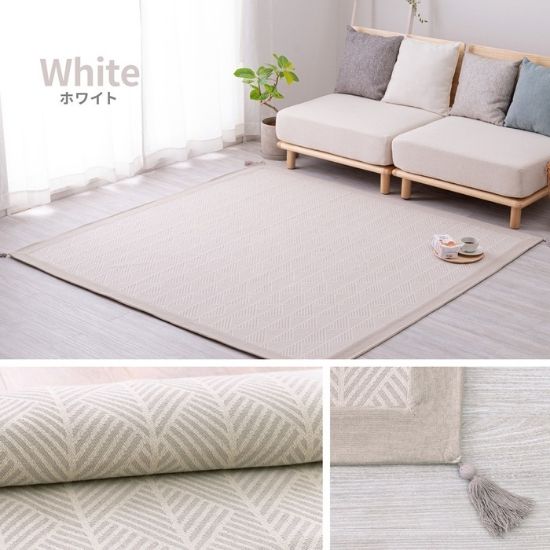 洗濯機OK インド綿 ボンディング ラグマット 130×185cm 洗える ラグ