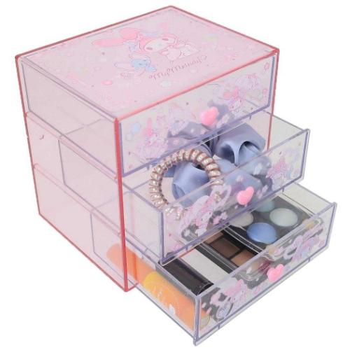 マイメロディ 3段チェスト 卓上収納 サンリオ キャラクター