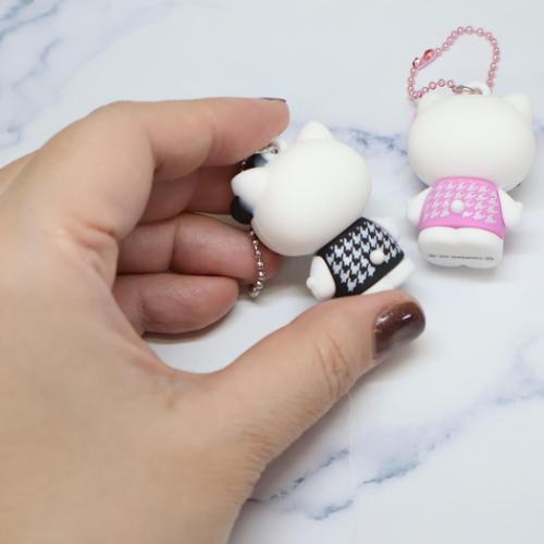 ハローキティ キャラクター キーホルダー PVCマスコット 千鳥格子