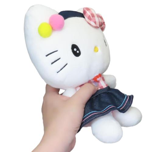 プラッシュドールS ぬいぐるみ サンリオ ハローキティ ギンガムデニム