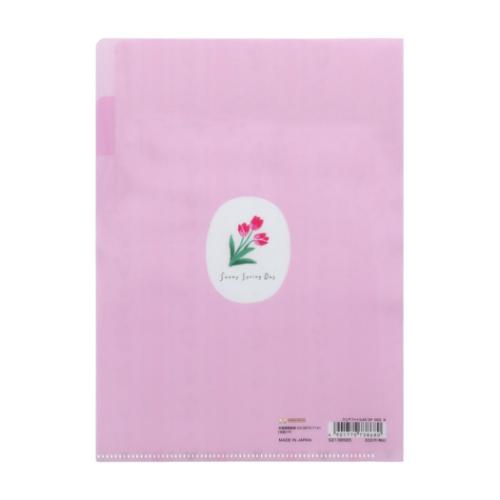 ポケットファイル クリアファイルA5 3P B チューリップ 新入学 Sunny