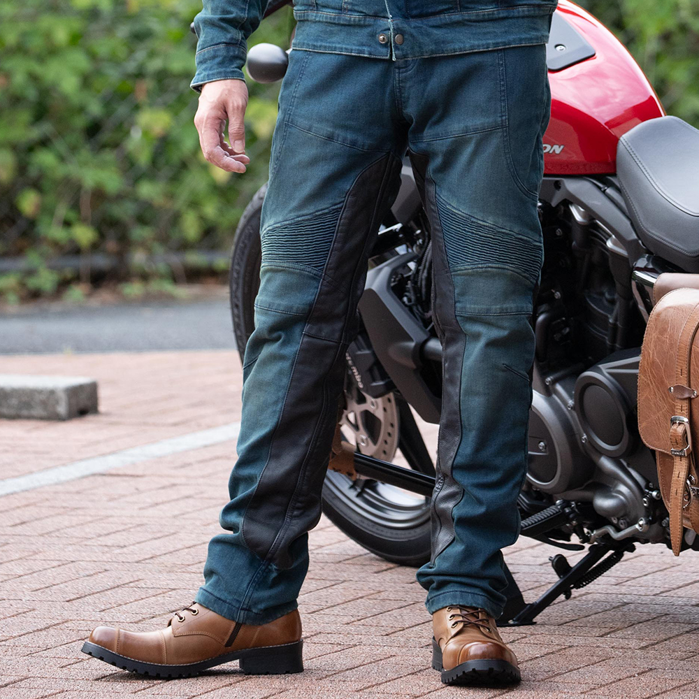 DEGNER（デグナー） バイク用パンツ デニム 本革ヒートガード付き