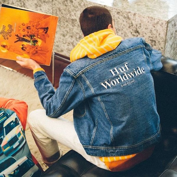 デニムジャケット ロゴ 刺繍 Gジャン ジャケット バックプリント