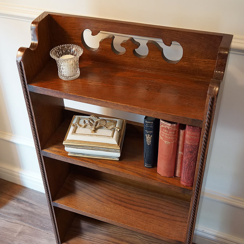 アンティーク家具 リプロダクト 4段 ブックシェルフ オープンシェルフ