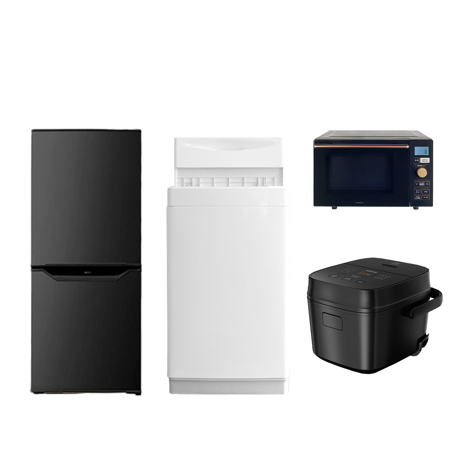山善（YAMAZEN） 家電セット 一人暮らし 4点セット 冷蔵庫 106L 洗濯機