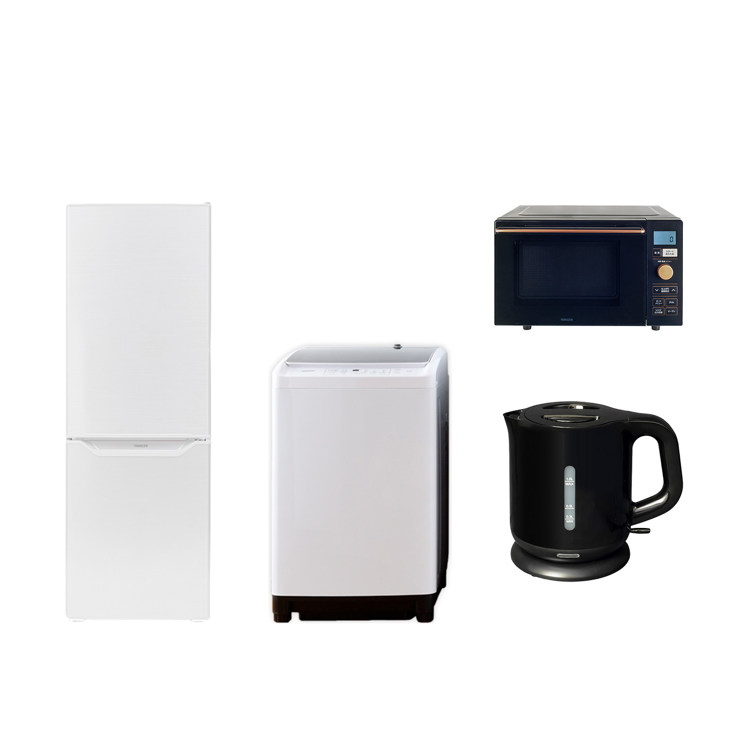 山善（YAMAZEN） 家電セット 一人暮らし 新生活 家電セット 4点セット