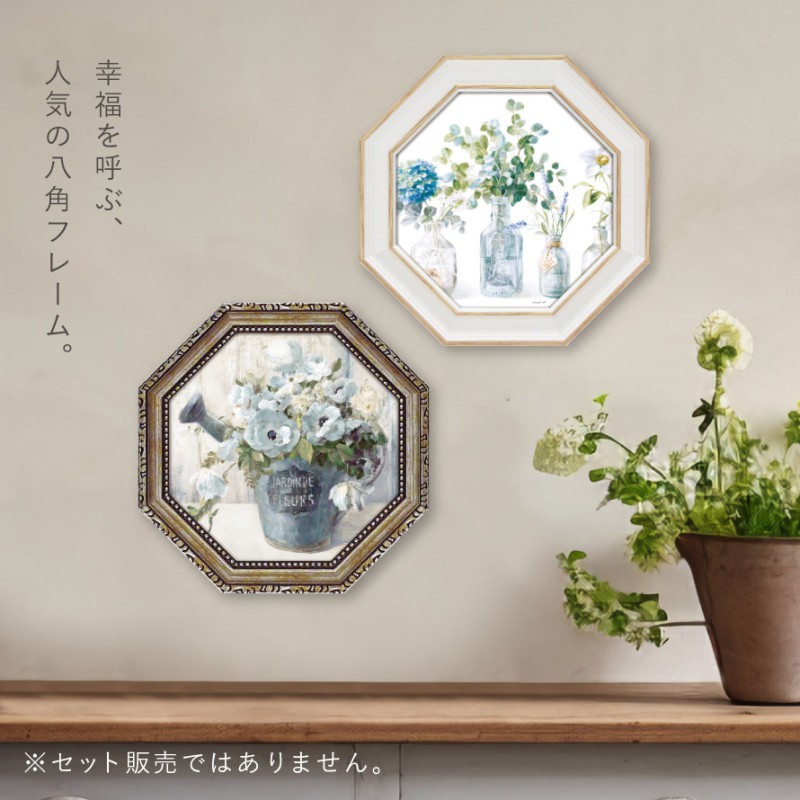 風水 開運 絵画 アートパネル 八角 花 玄関 トイレ リビング 壁掛け