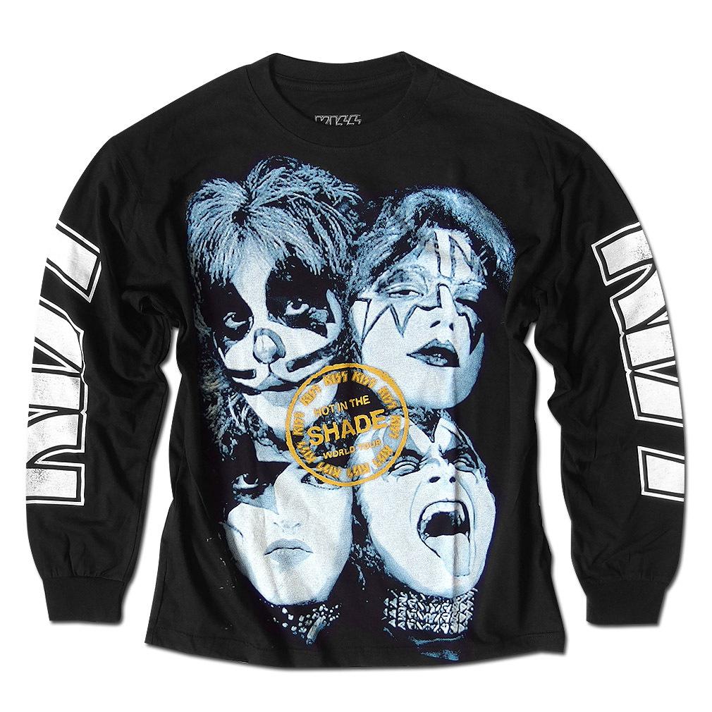 KISS キッス ロンT 長袖 Tシャツ メンズ 袖プリント 厚手