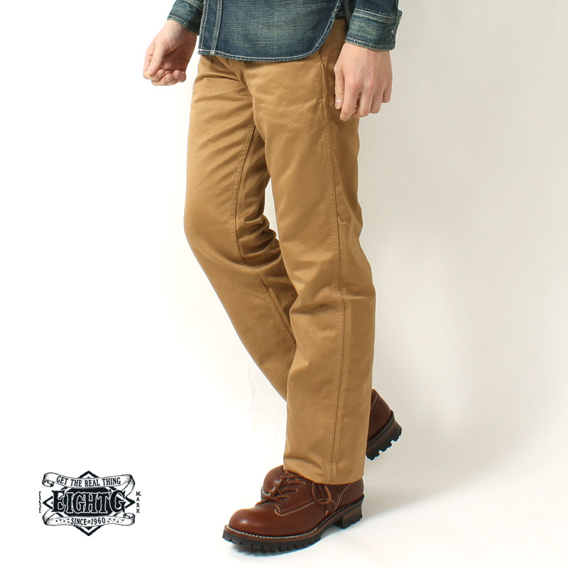 EIGHT-G（エイトジー） チノパン メンズ スリム 日本製 アメカジ