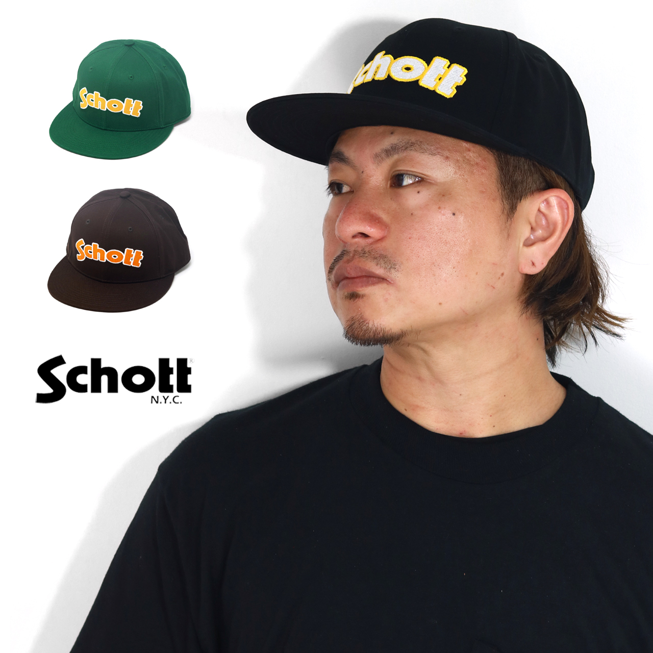 Schott N.Y.C（ショット） フラット キャップ ブランド メンズ