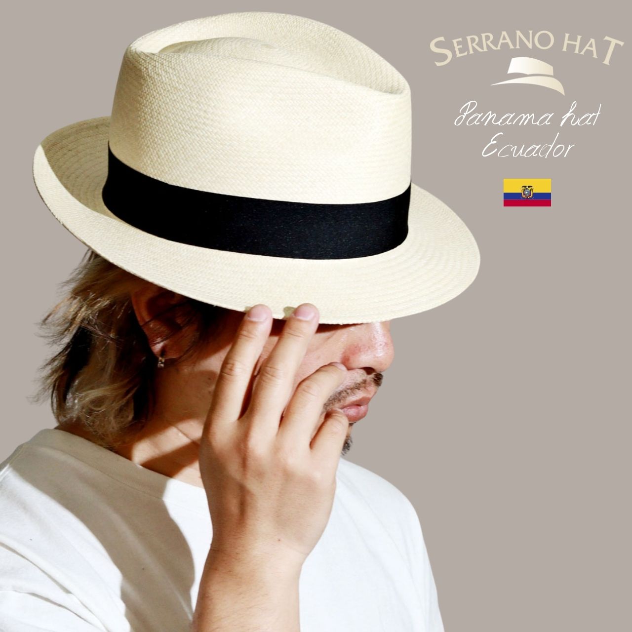 エクアドルパナマ 帽子 ハンドメイド パナマ ハット パナマハット 中