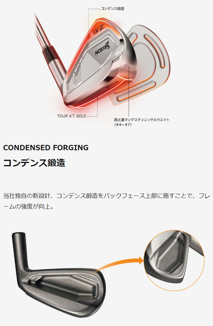 ZX（スリクソン） ダンロップ スリクソン ZXi5 アイアン 単品（#4,AW