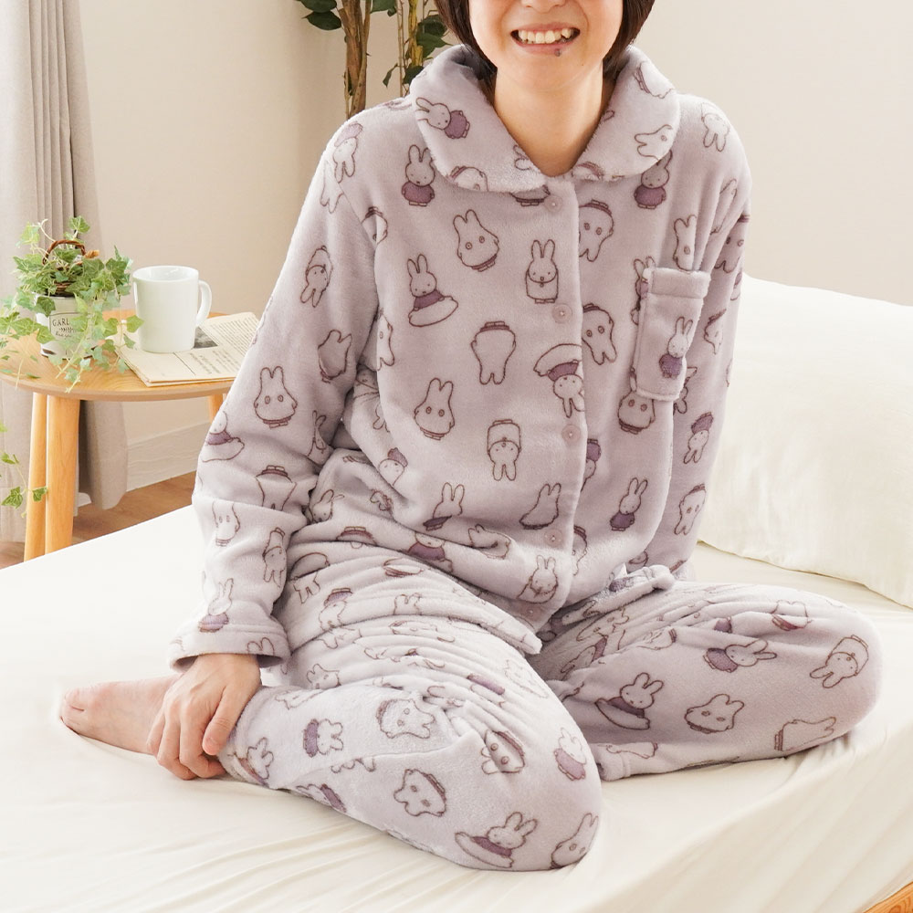 Miffy（ミッフィー） モコモコパジャマ 暖かいパジャマ レディース 冬