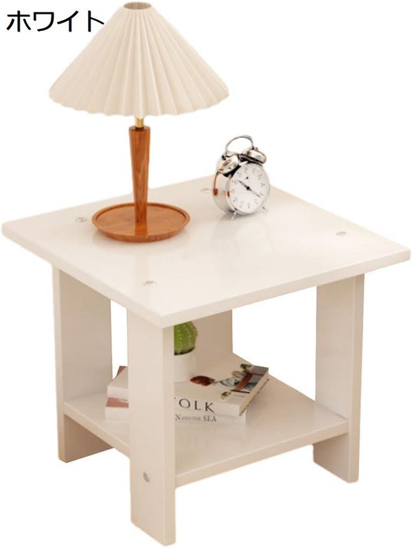 ローテーブル サイドテーブル 2段 大容量 木製 ナイトテーブル
