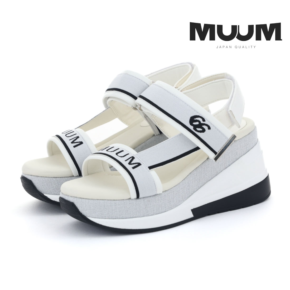 MUUM（ムーム） レディース サンダル 厚底サンダル MUUM66ロゴ厚底