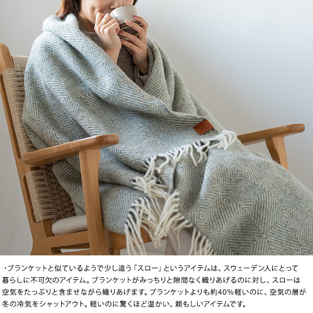 KLIPPAN クリッパン リサイクルウールスロー グースアイ スローケット