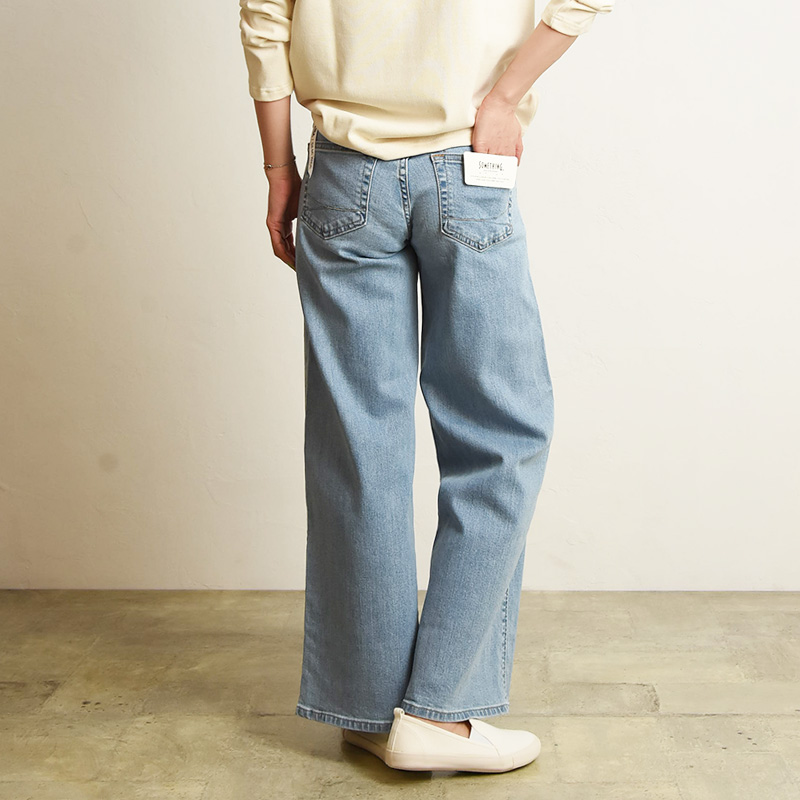 SOMETHING（サムシング） LISA リサ セミワイド デニムパンツ ワイド