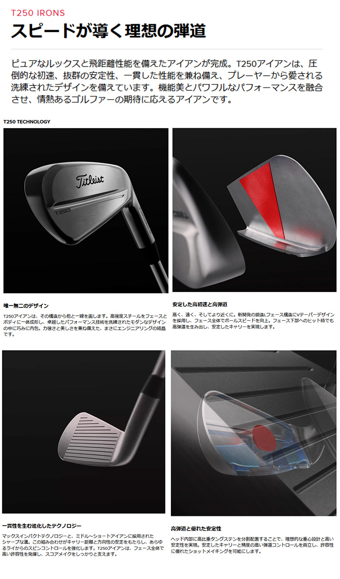 Titleist（タイトリスト） カスタム TITLEIST T250アイアン STDモデル