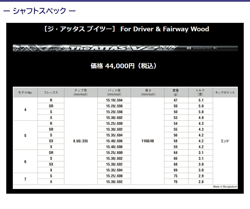 3〜5営業日】タイトリスト スリーブ付きシャフト USTマミヤ The ATTAS