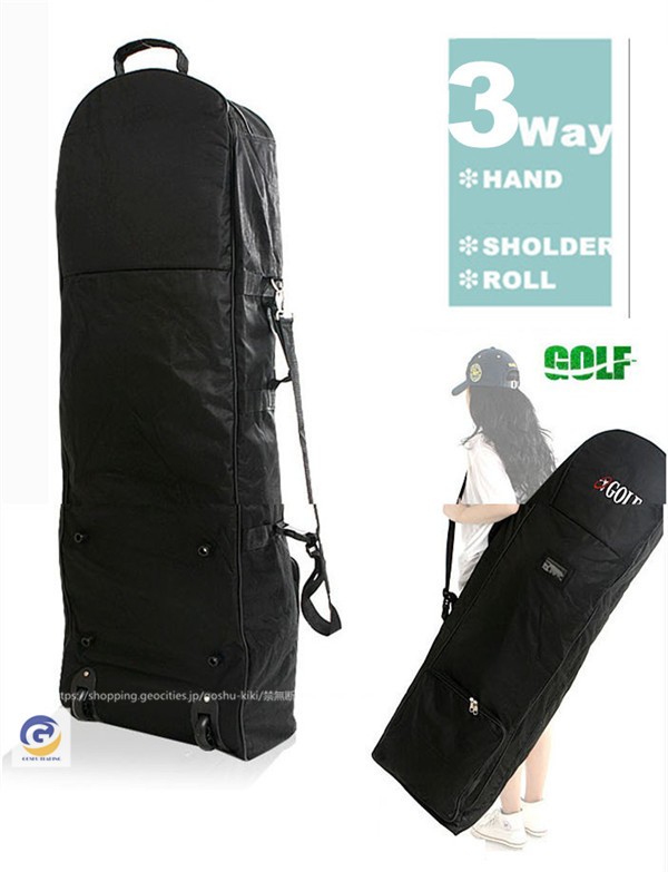 トラベルバッグ ゴルフ キャディバッグ カバー ローラー付き