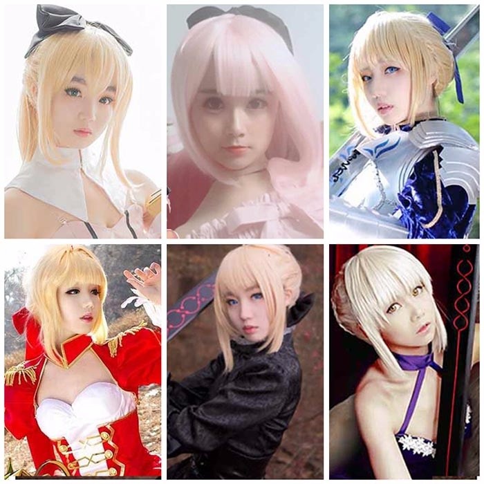 ウィッグ Saber セイバー Fate コスプレ FGO Nero ネロ Lily モード