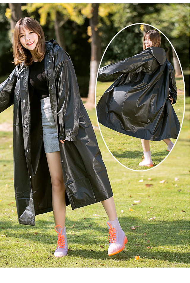 レインコート 軽量 ロングサイズ レインウェア 黒 白 半透明 1枚 単品