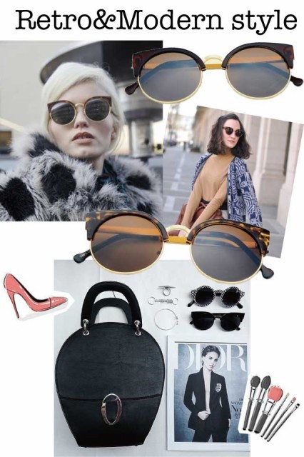 送料無料 サングラス キャットアイ 猫耳 UVカット メタルフレーム 男女