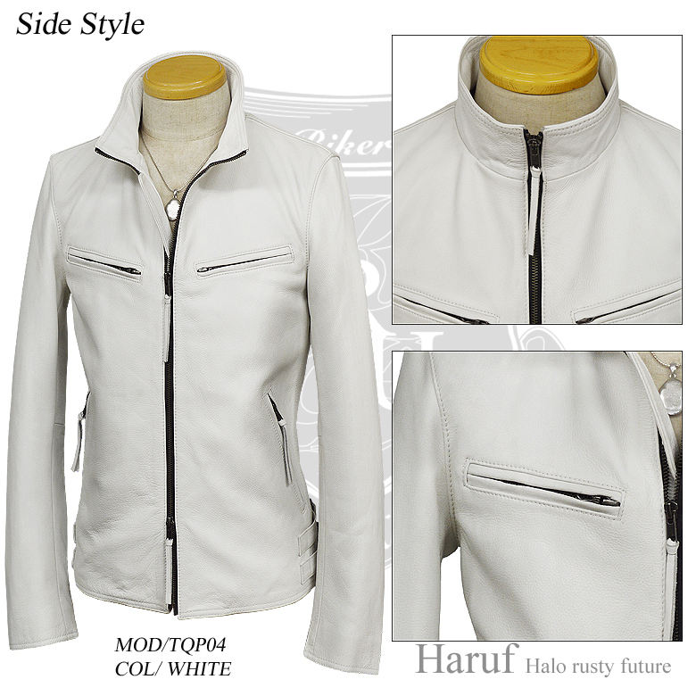 Haruf（ハルフ） 本革 革ジャン レザージャケット メンズ ライダース