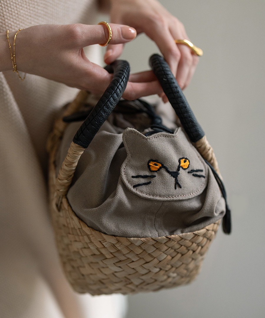 HAYNI（ヘイニ） 爆買 AIM医学研究支援PJ実施中｜ ねこ モチーフ かご