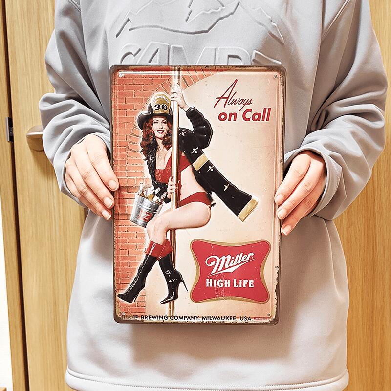 アメリカン レトロ ブリキ看板 Always on Call アンティーク おしゃれ