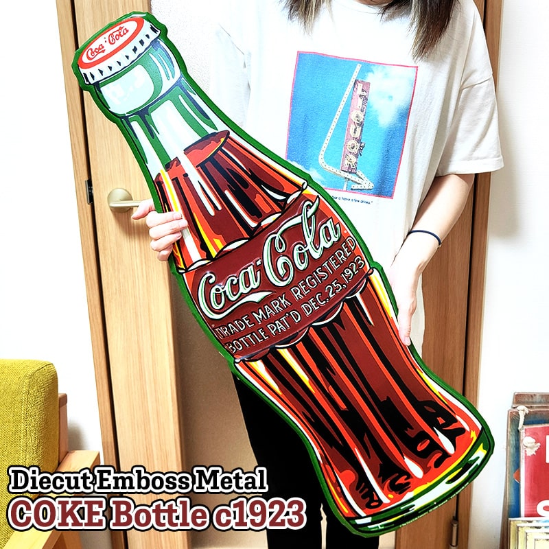 Coca Cola（コカコーラ） ブリキ看板 ボトル ダイカットメタルサイン