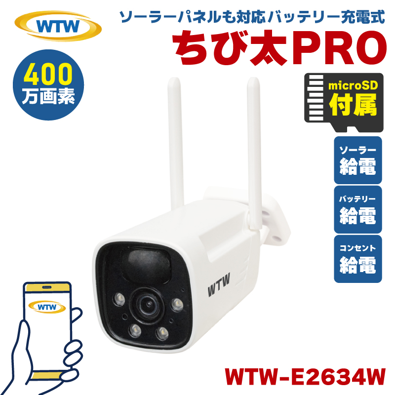 防犯カメラ 塚本無線 WTW ちび太PRO 400万画素 SDカード録画 防水