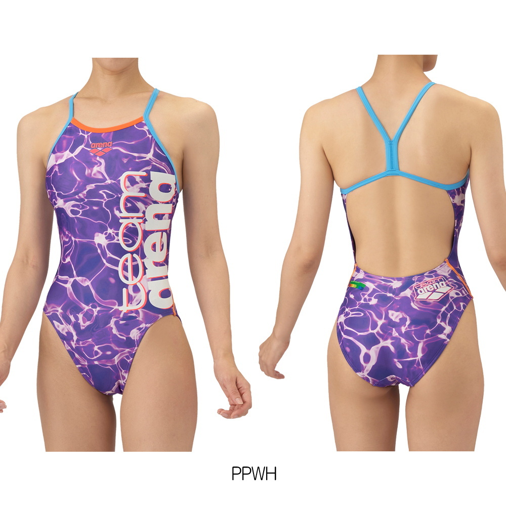 W*A様 arena 競泳用水着 ピンク/パープル ストライプ柄 W*A様 arena