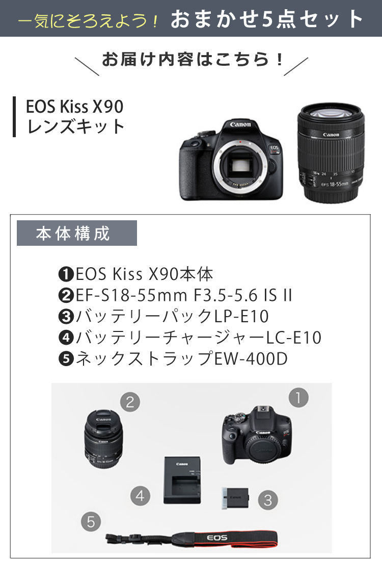 キヤノン（Canon） 一眼レフカメラ始めませんか5点セット 新品