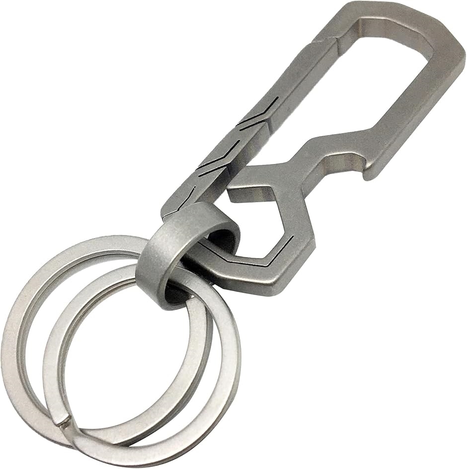 キーホルダー チタン製 カラビナ キーリング 2個 おしゃれ キー