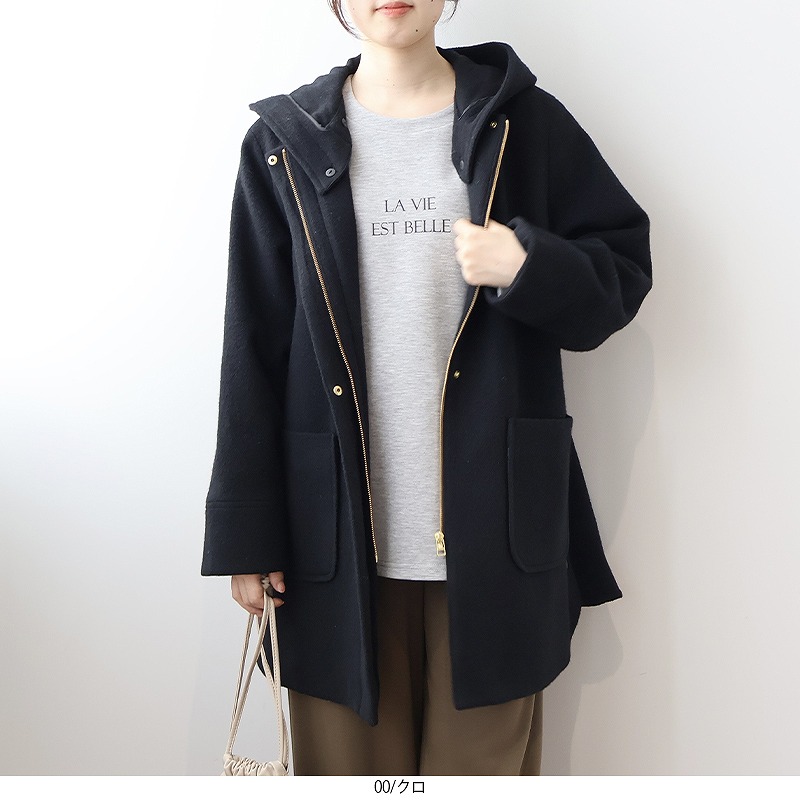 美品 バーバリー ウール フード付き ロゴ コート 大きいサイズ 美品