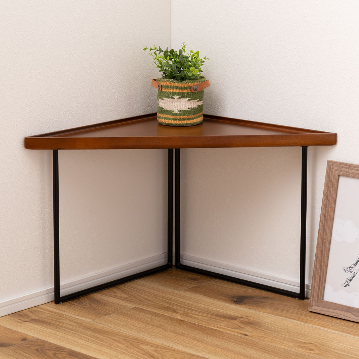 東谷 ミニテーブル コーナー Lサイズ 幅50cm （ 三角 トライアングル