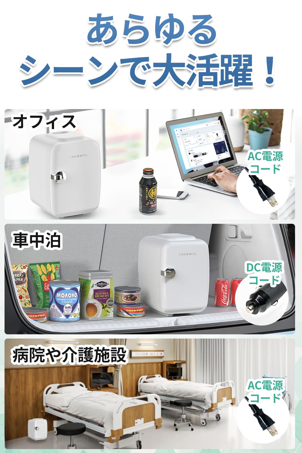 冷蔵庫 小型 おしゃれ 静音 【あすつく当日発送】ミニ冷蔵庫 4L 0~60