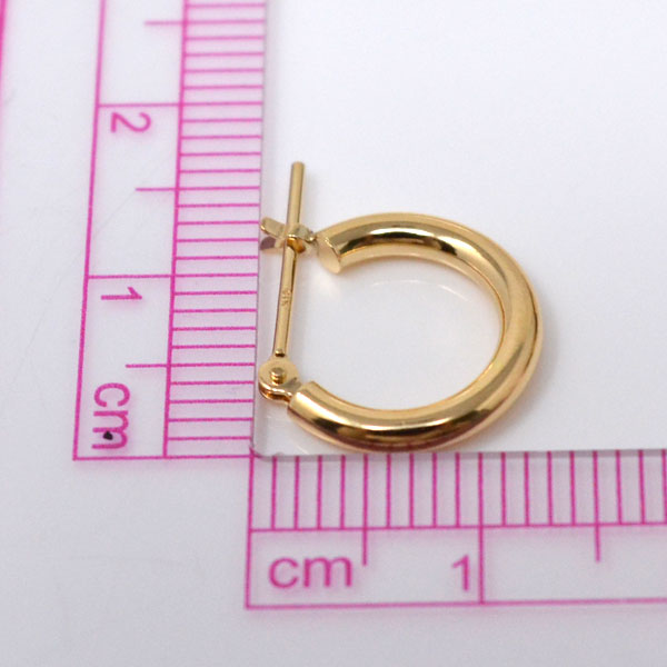 フープピアス 日本製 フープ K18 両耳用 ピアス パイプサイズ 2mm