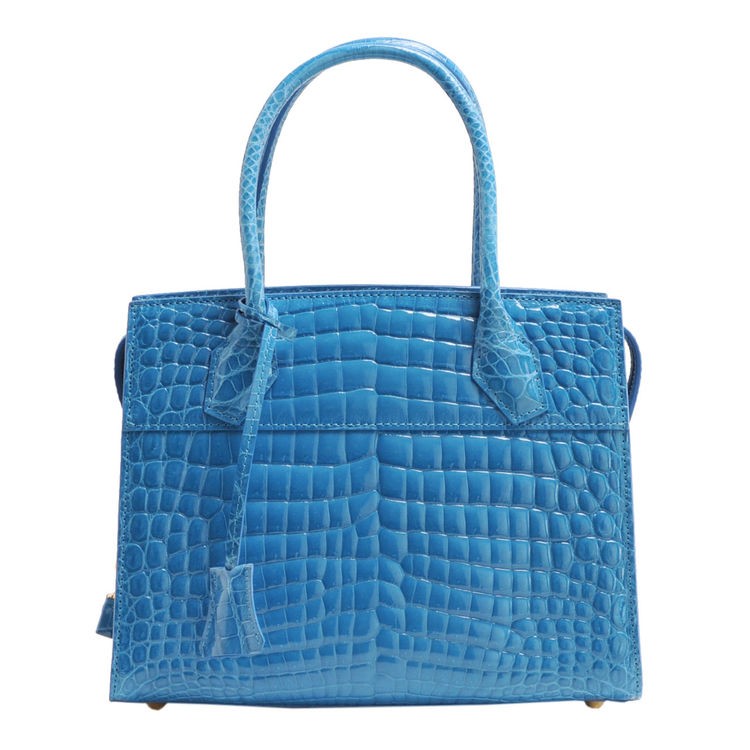 sankyo shokai（三京商会） クロコダイルハンドバッグ シャイニング