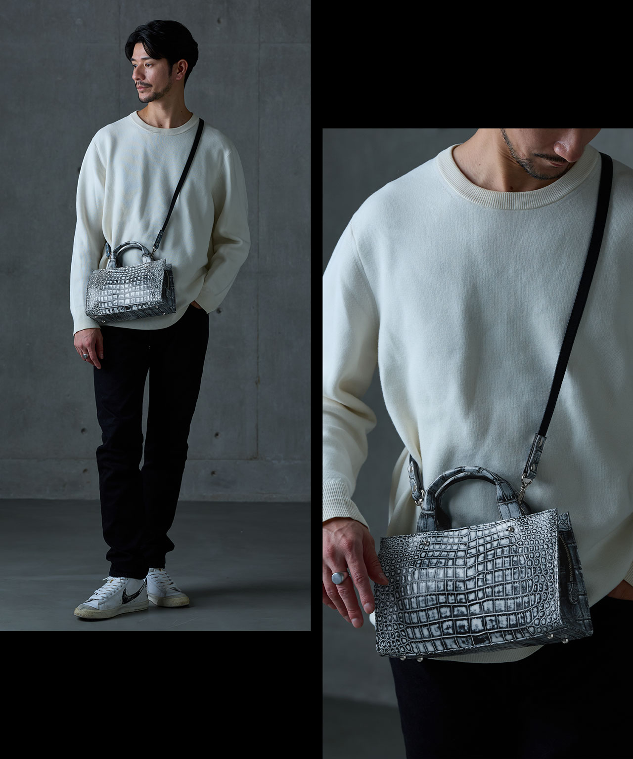 sankyo shokai（三京商会） ＜爆買＞クロコダイル メンズ 2WAY