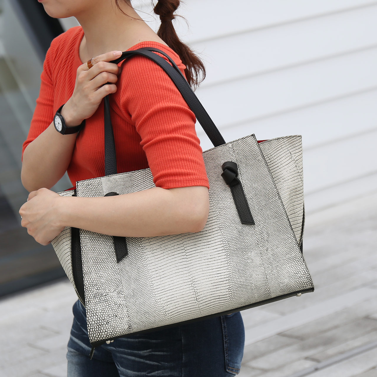 sankyo shokai（三京商会） ＜爆買＞リザード トートバッグ レディース