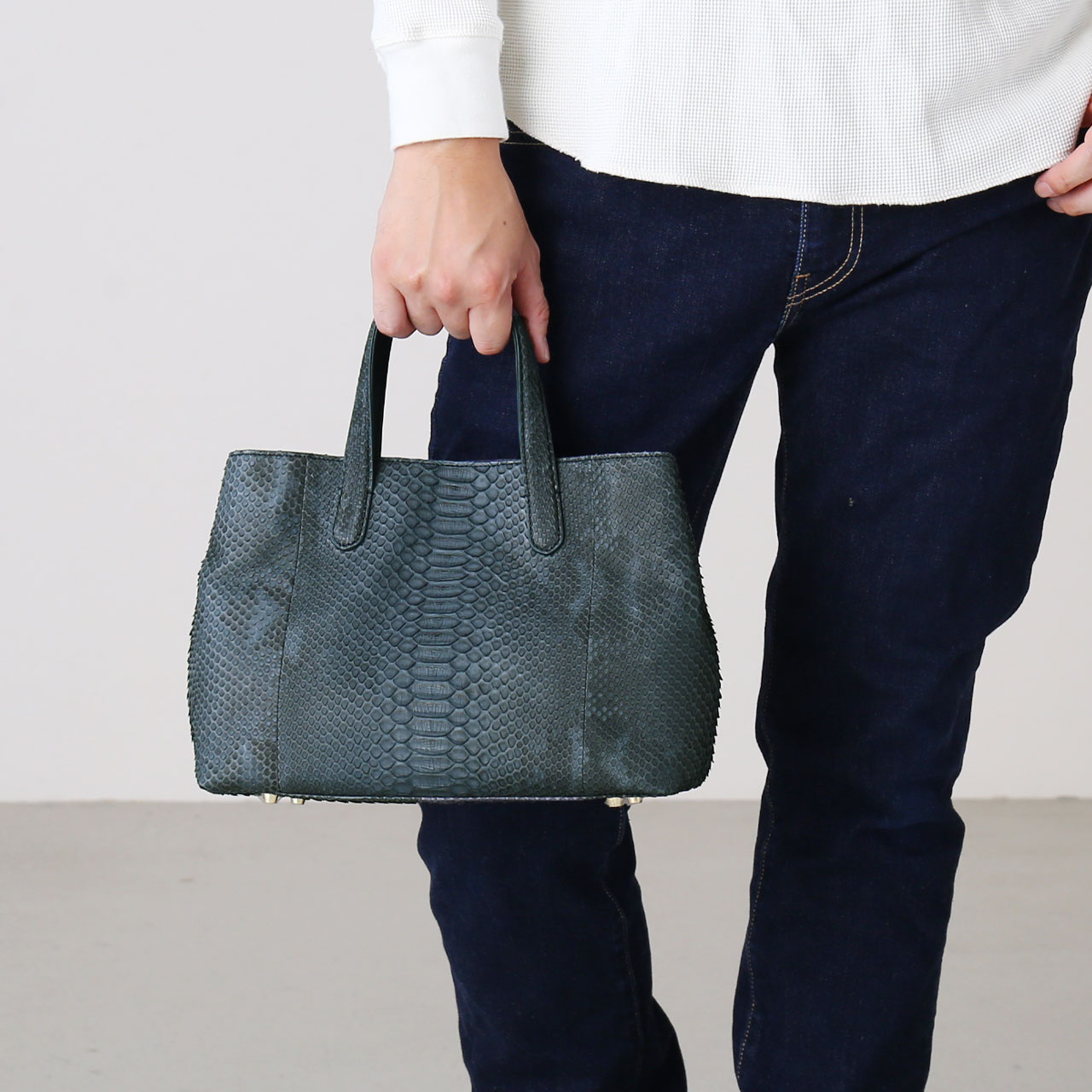 sankyo shokai（三京商会） ＜爆買＞パイソン トートバッグ メンズ