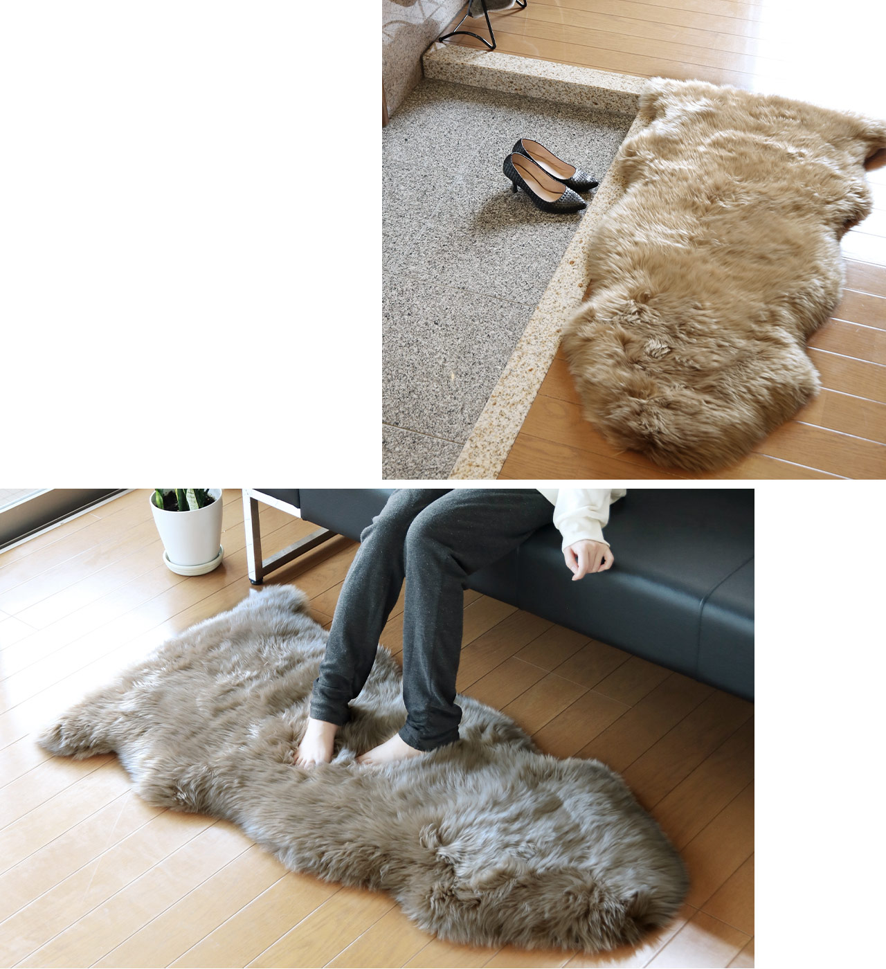 sankyo shokai（三京商会） ＜爆買＞ムートン ラグ 1.5匹物 アイボリー