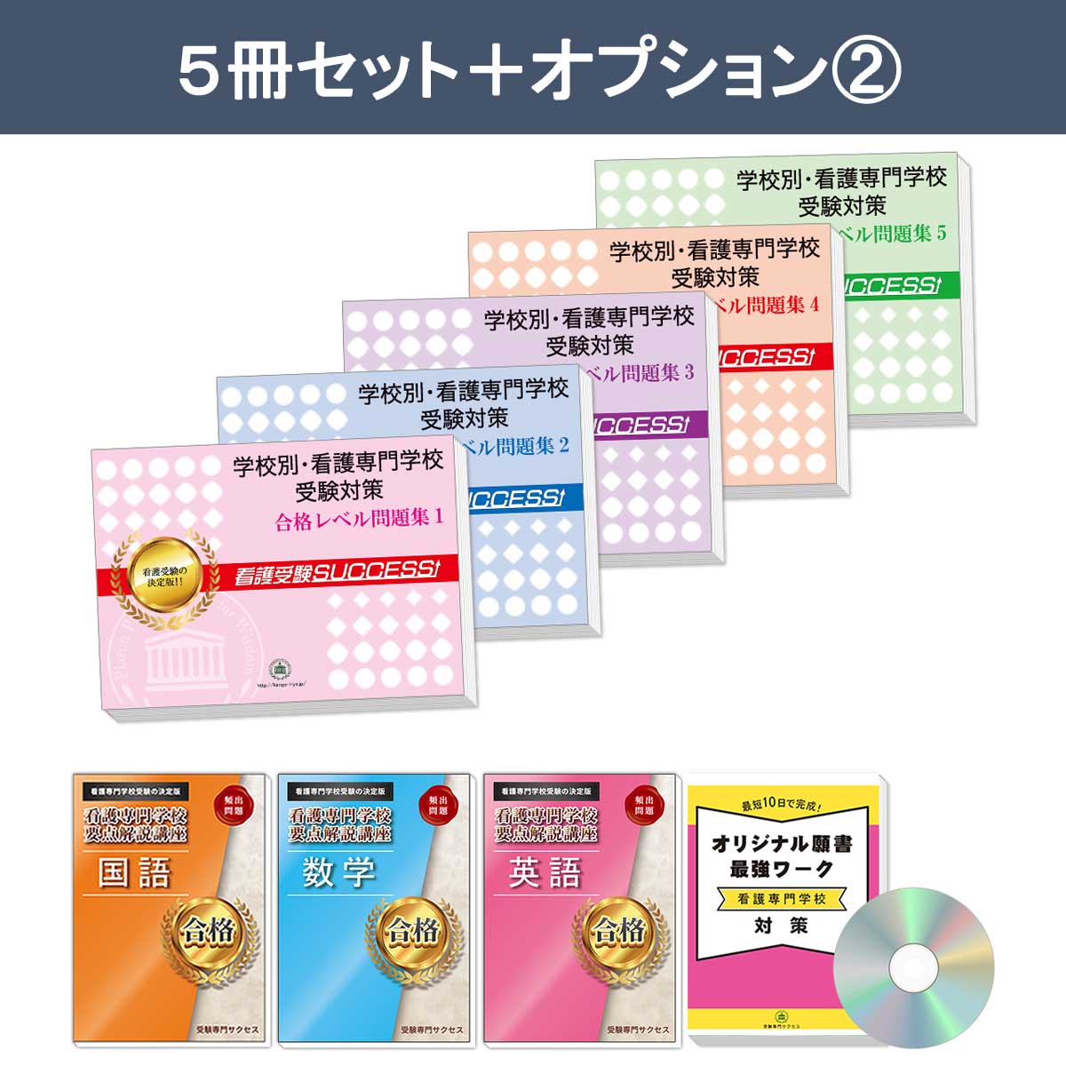 2026 水沢学苑看護専門学校・直前対策合格セット問題集(5冊) 過去問の