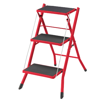 折りたたみ3段ステップ台 踏み台 スチール製 W42.5×D65.5×H68cm : 住建