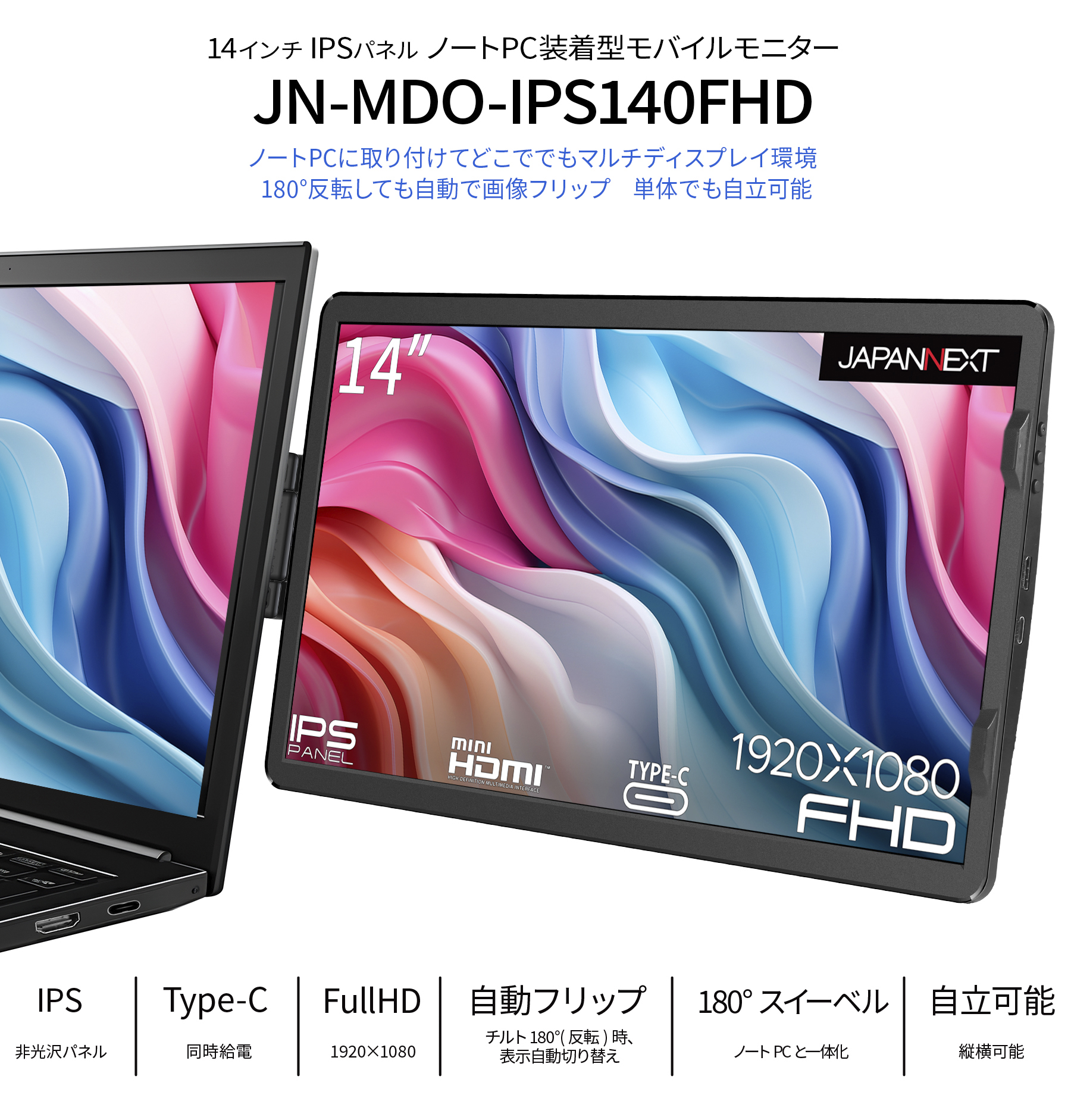 JAPANNEXT（ジャパンネクスト） JAPANNEXT JN-MDO-IPS140FHD 14インチ
