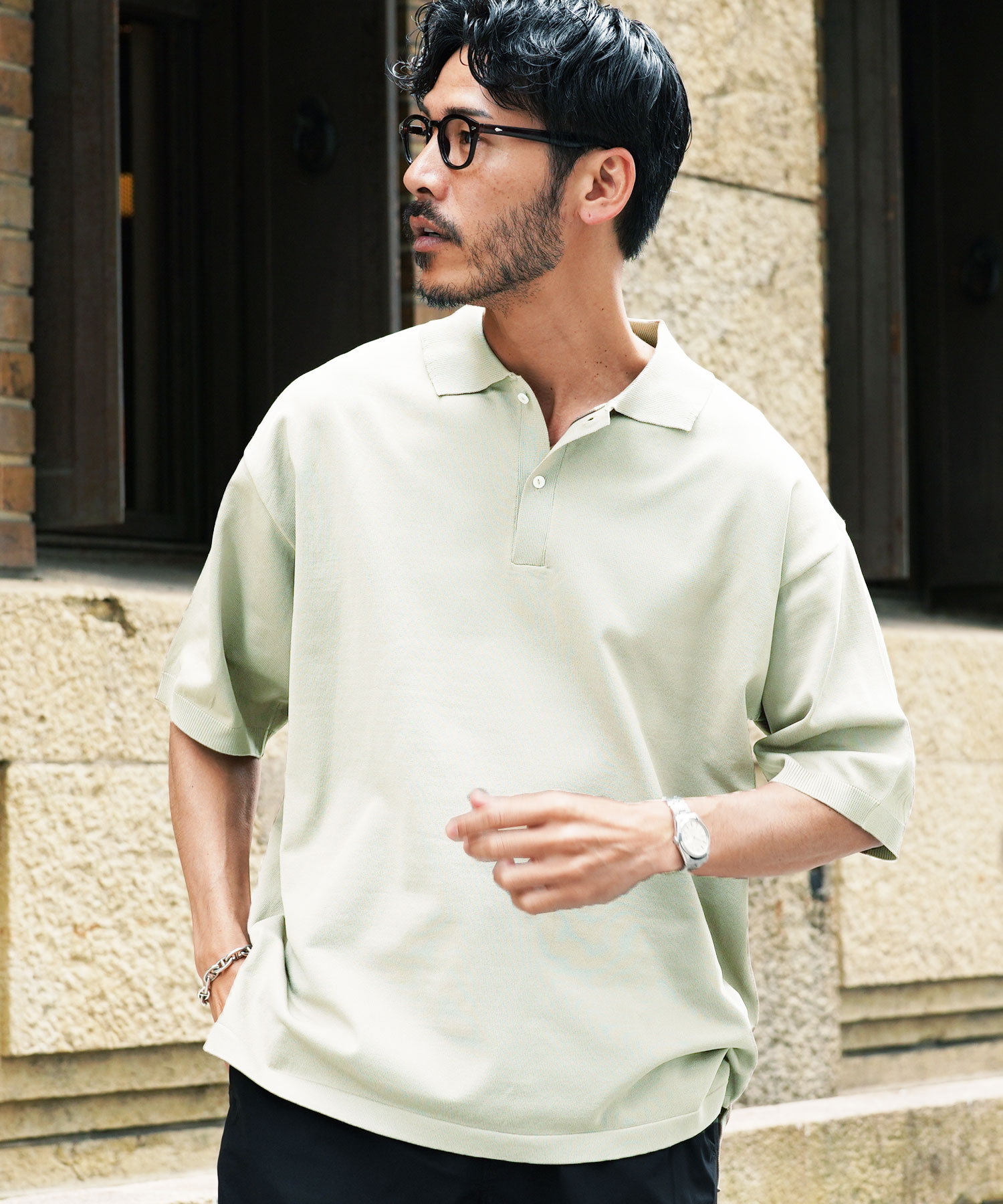 JIGGYS SHOP（ジギーズショップ） ポロシャツ メンズ トップス 5分袖