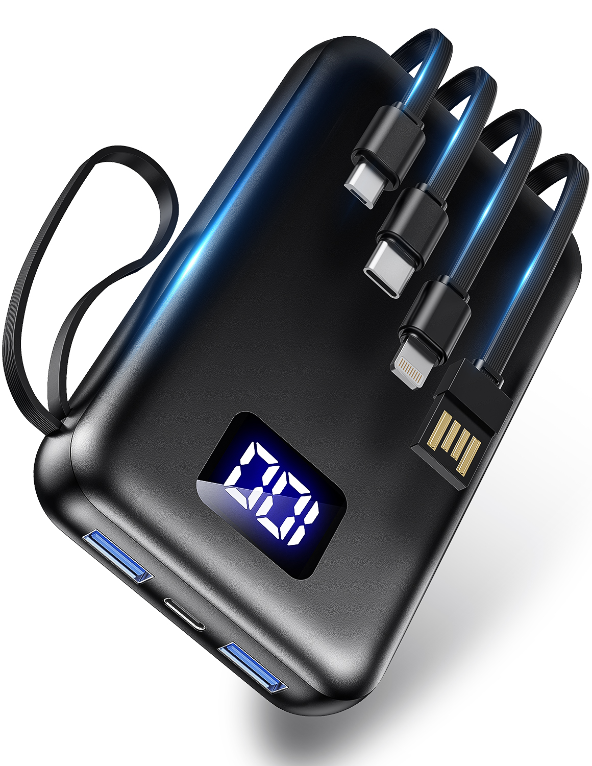 モバイルバッテリー 大容量 45800mAh 急速充電 軽量 小型 薄型 6台同時